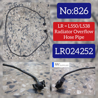 Radiator Overflow Hose Pipe LR024252 & BJ328K012AJ Compatible With LAND ROVER RANGE ROVER EVOQUE (L538) Tag No.826