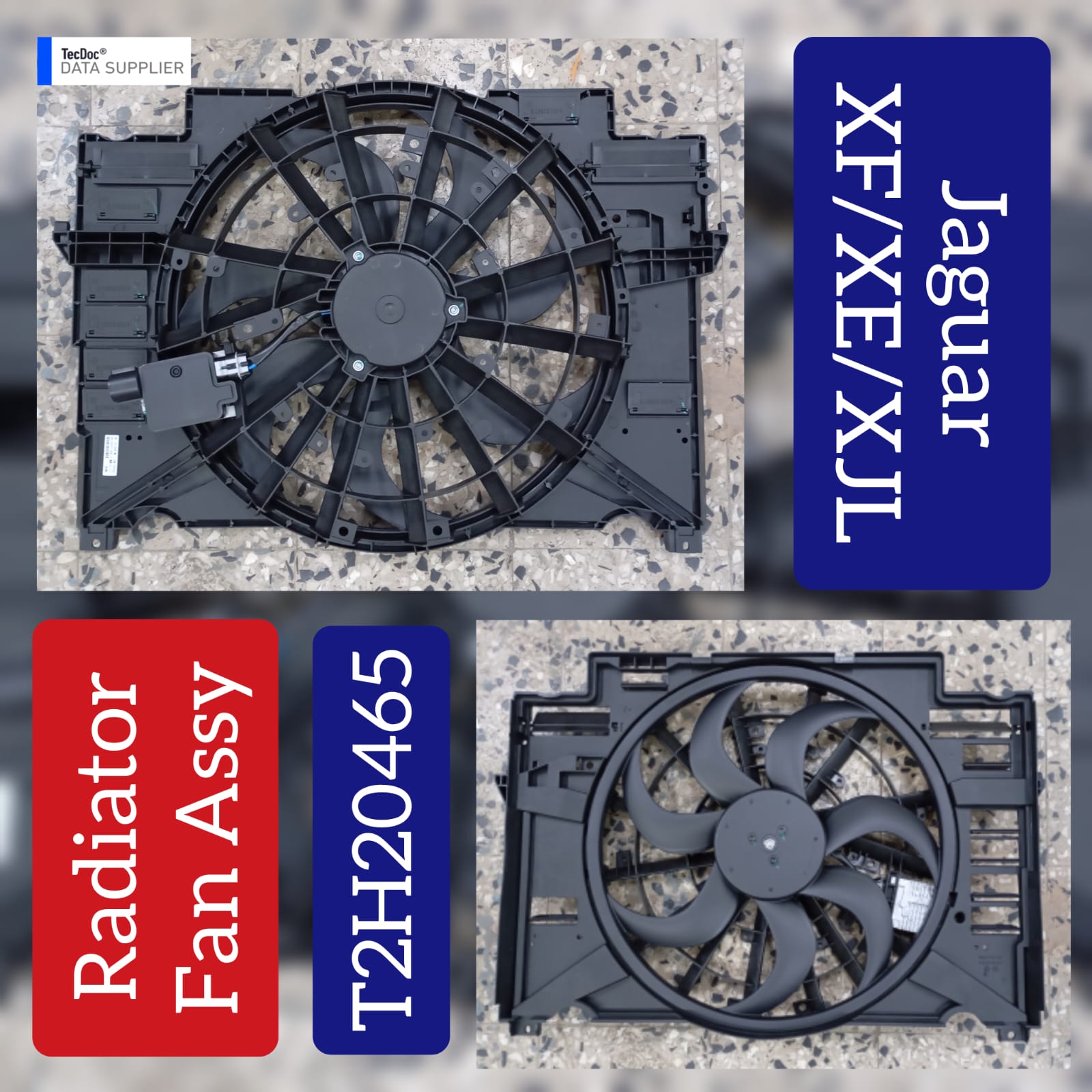 Engine Radiator Cooling Fan Assembly T2H20465 Compatible With Jaguar  XF I (X250)  XE (X760)  For XJL