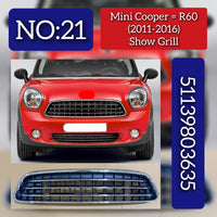 Front Show Grill Chrome 51139803635 Compatible With MINI COUNTRYMAN (R60) | (2011-2016) Tag No.21