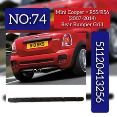 Rear Bumper Grill 51120413256 Compatible With MINI (F55) | MINI / COOPER MINI (F56) | MINI / COOPER Tag No.74