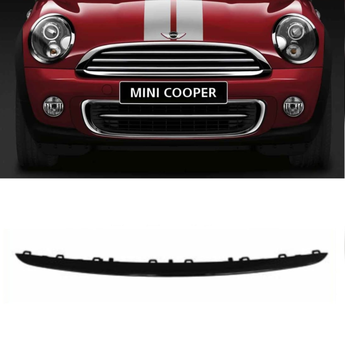 Bumper Grille  Electroplate Stripe 51117250789 Compatible With  Mini Cooper S (R56) Tag No.91