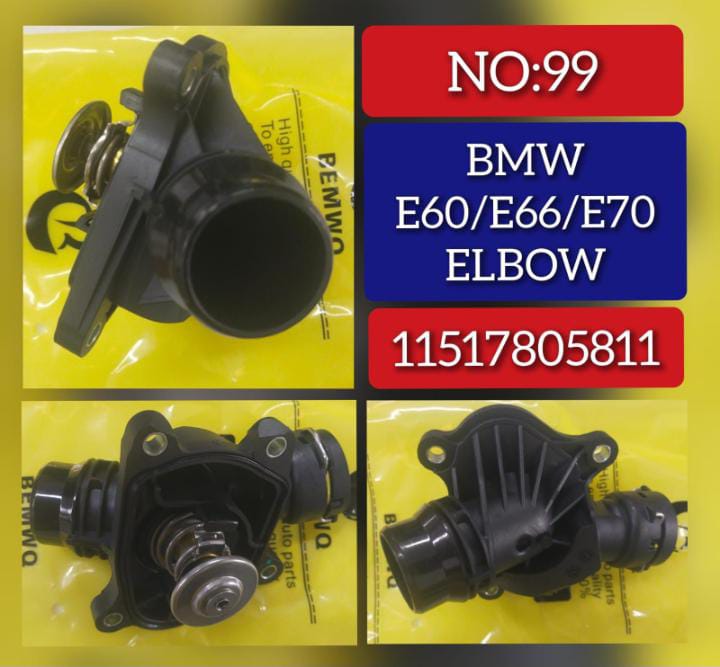Thermostat Housing 11517805811   Compatible With BMW 5 Series (E60) & 7 Series (E65, E66, E67) & X5 (E70) Tag No.99
