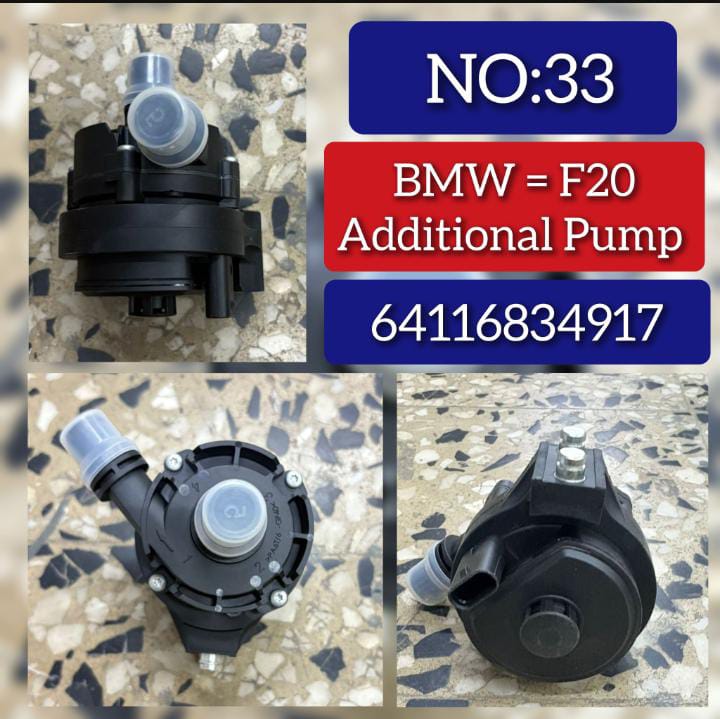 Water Pump 64116834917 Compatible With BMW 1 (F21) 2 Coupe (F22, F87) 3 (F30, F80) 3 (G20, G80, G28) & MINI MINI (F56) | MINI / COOPER MINI CLUBMAN (F54) Tag No.33