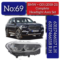 Headlight Headlamp Left 63117466117 & Right 63117466118 Compatible With BMW G01 (2018-2021)