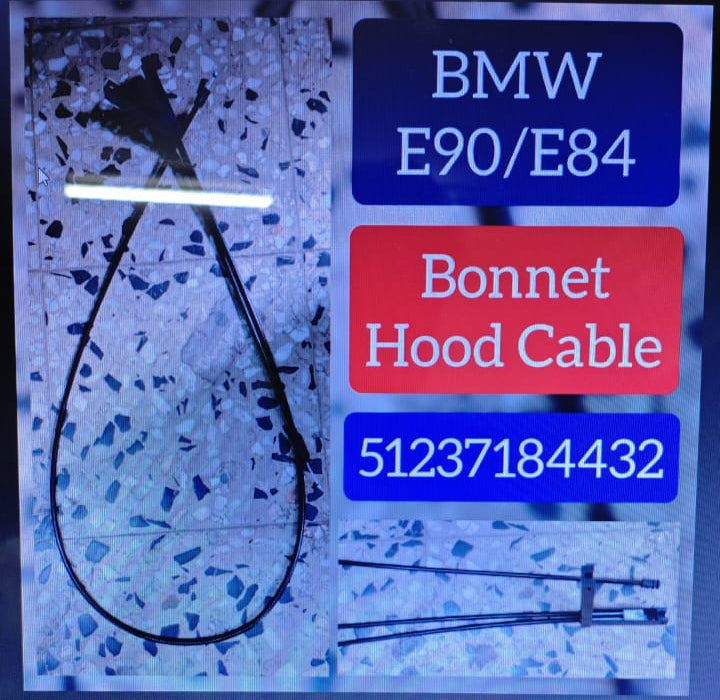 Bonnet Hood Cable 51237184432/51237060552 Compatible With BMW 3-Series E90 & X1 E84