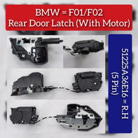 Rear Door Latch Right (With Motor) 51225A36E16 & 51227185688 Compatible With BMW & 7 (F01, F02, F03, F04)