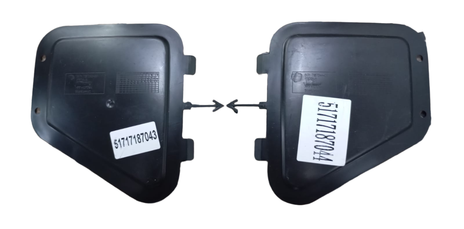 Front fender Liner Cap Set Left 51717187043 Right 51717187044 Compatible With BMW & 5 SERIES F10 2010-2017 & 6 Series F12 2013-2016 Tag No.9/10/111/112