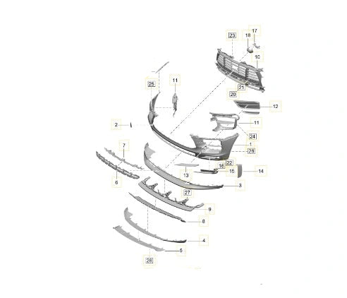 Front Bumper Bracket 80D807661 Compatible With Audi Q5 (2018-2020) Tag No.172