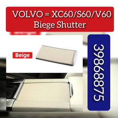 Biege Central Console Drink Water Cup Holder Cover Shutter Roller Trim 39868875 Compatible With VOLVO XC60