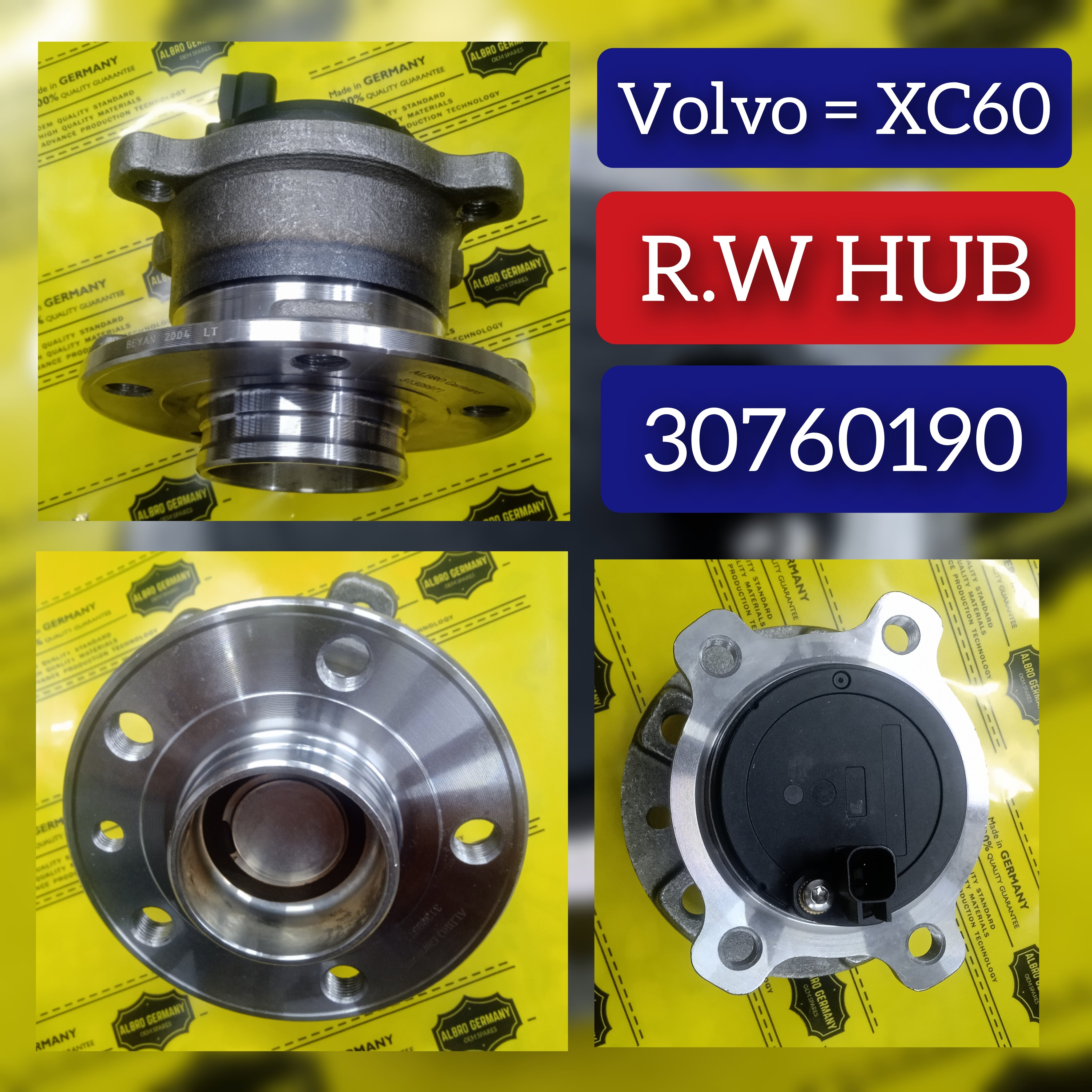 Rear Wheel Hub 30760190 31277811 31329971 Compatible With VOLVO XC60  I SUV 156