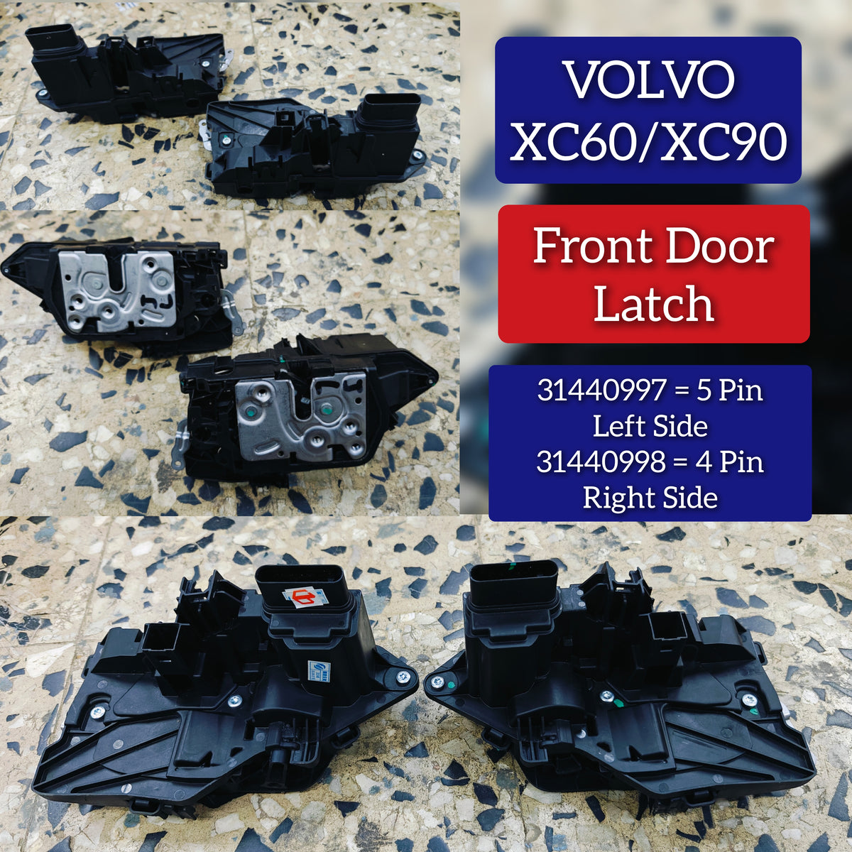 Front Door Latch Left 31440997 Right 31440998 Compatible With VOLVO  VOLVO XC60 II (246) & VOLVO XC90 I (275) (2017-26)