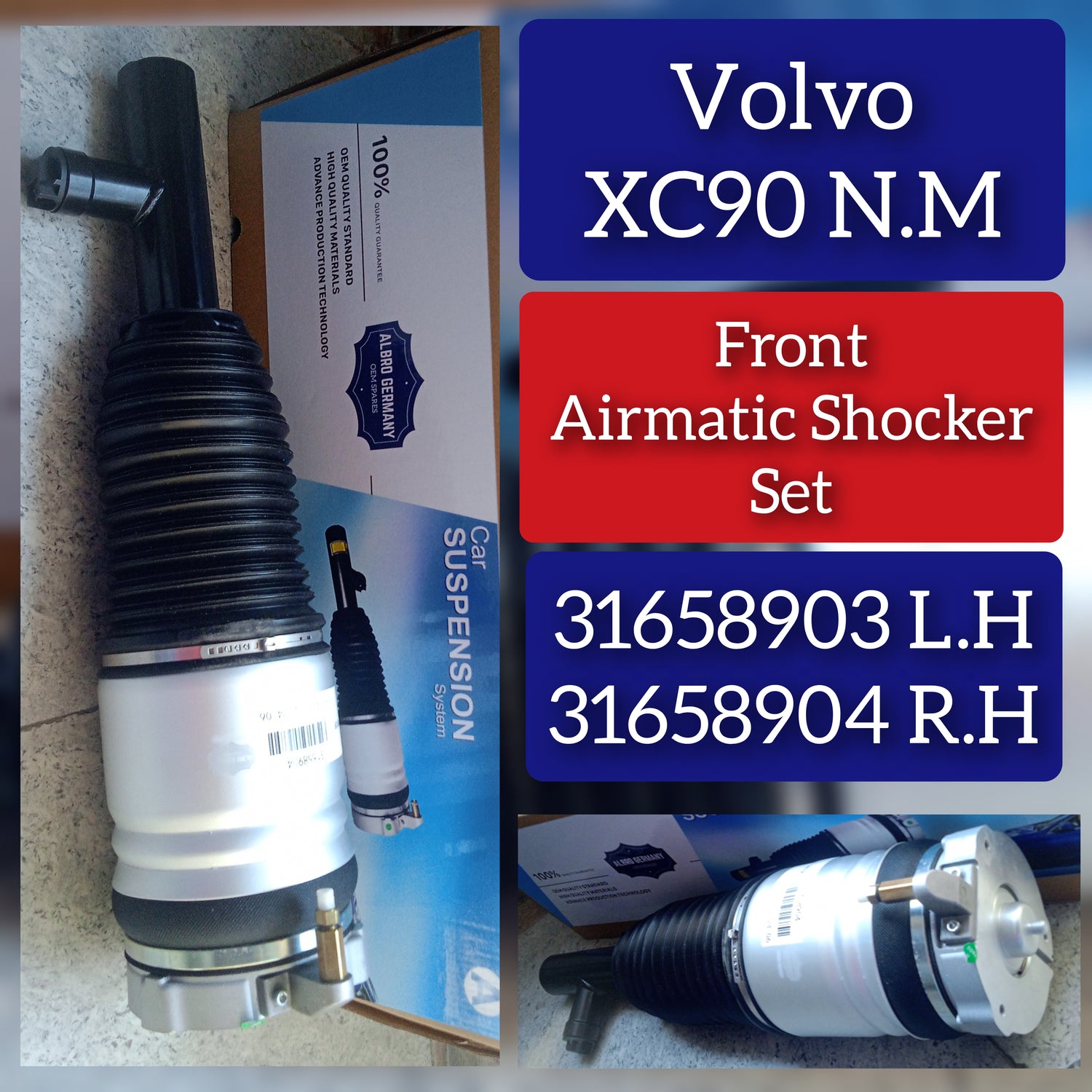 Front Right Air Suspension Shock Absorber Strut 31658904 Compatible With VOLVO XC90 II (256) N.M
