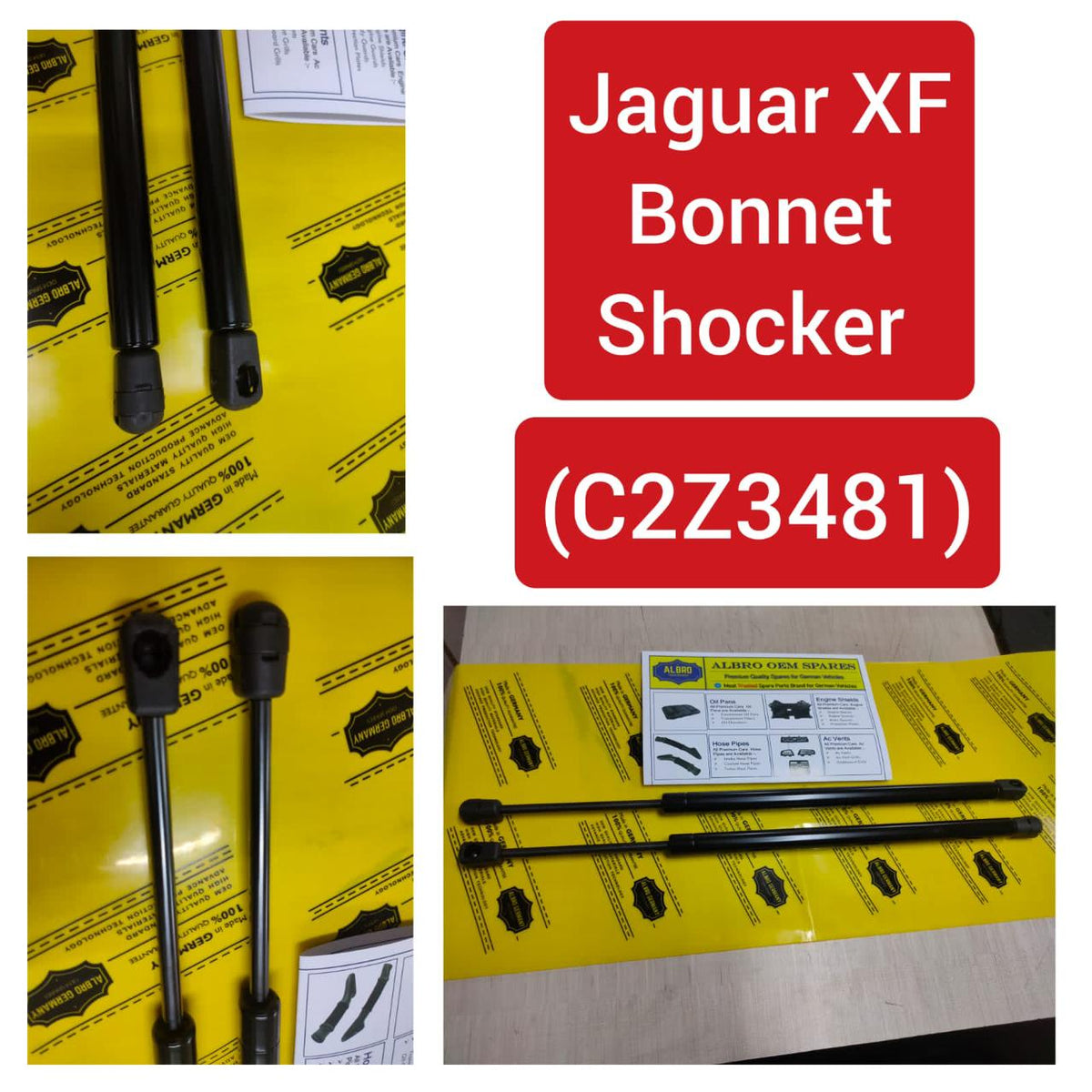 Front Bonnet Hood Strut C2Z3481  Compatible With JAGUAR XF I (X250)