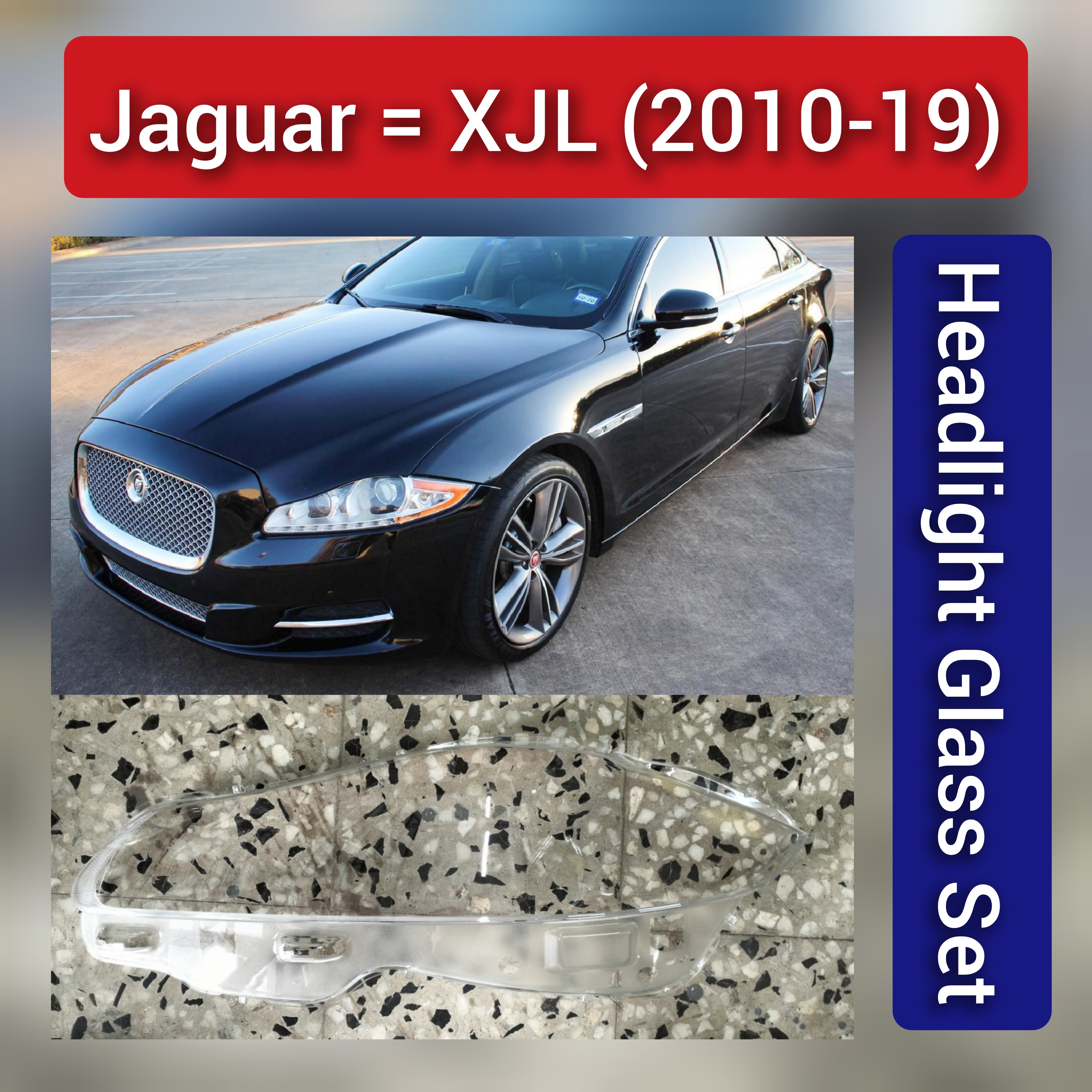 Front Headlight Lens Cover Car Headlamp Cover Transparent Lamp Shell for Jaguar XJL (2010-2019).