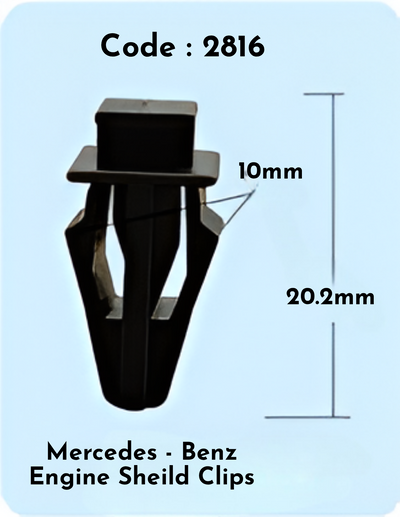 Engine Sheild Clips  (Set of 10) Code:2816 Compatible With Mercedce Benz