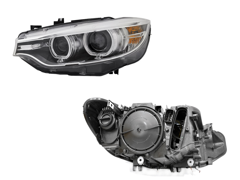 Complete Headlight Assembly (Bi-Xenon) Left 63117377843 & Right 63117377844 Compatible With BMW F32 (Old) 2013-2017