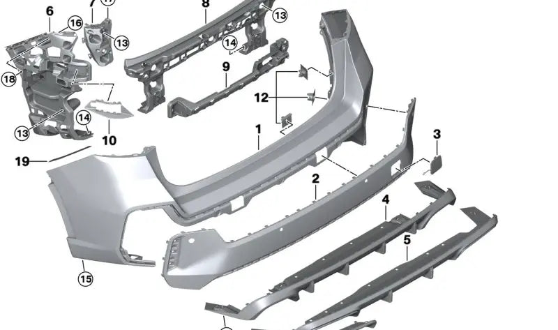 Rear Bumper Bracket Left 51129881943 & Right 51129881944 Compatible With BMW X1 (2023–25)
