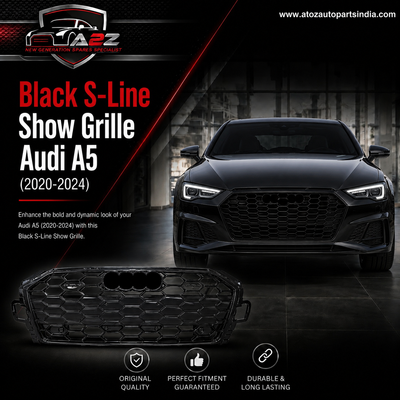 Black S-Line Show Grille 8W6853651BJRN4 Compatible With Audi A5 (2020-2024) Tag No.211