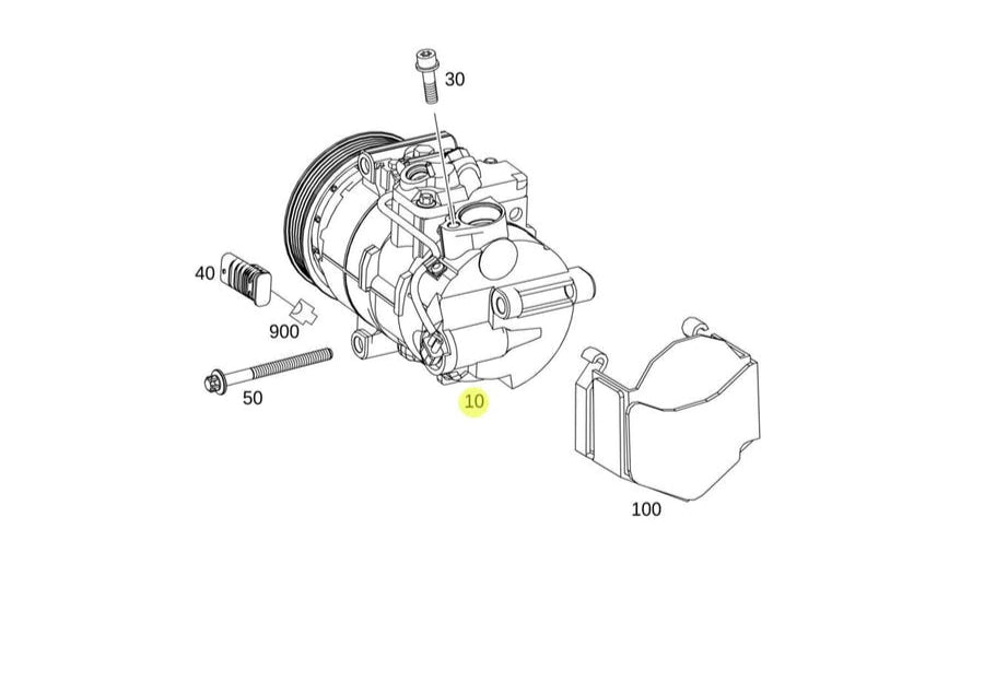 AC Compressor A0038304360  Compatible With MERCEDES-BENZ A-CLASS (W176) & B-CLASS Sports Tourer (W246, W242) & CLA Coupe (C117) & GLA-CLASS (X156)