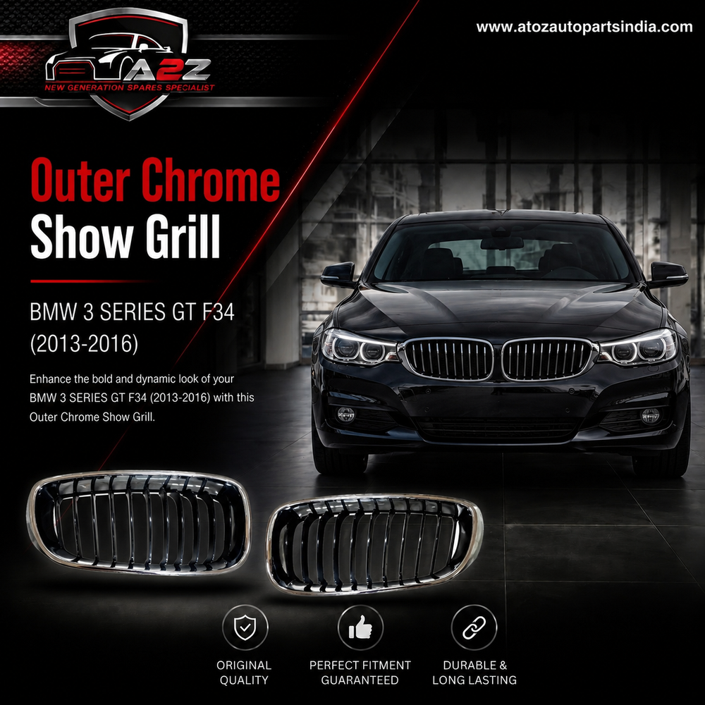 Outer Chrome Show Grill Left 51137294803 & Right 51137294804 Compatible With BMW 3 SERIES GT F34 (2013-2016) Tag No.99