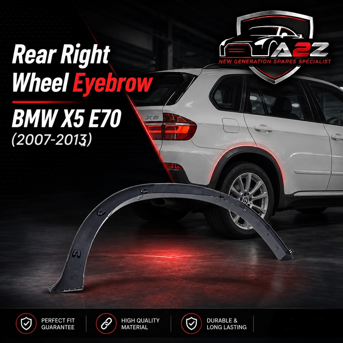 Rear Right Wheel Eyebrow 51777158426 Compatible With BMW For X5 E70 (2007-13) Tag No.238