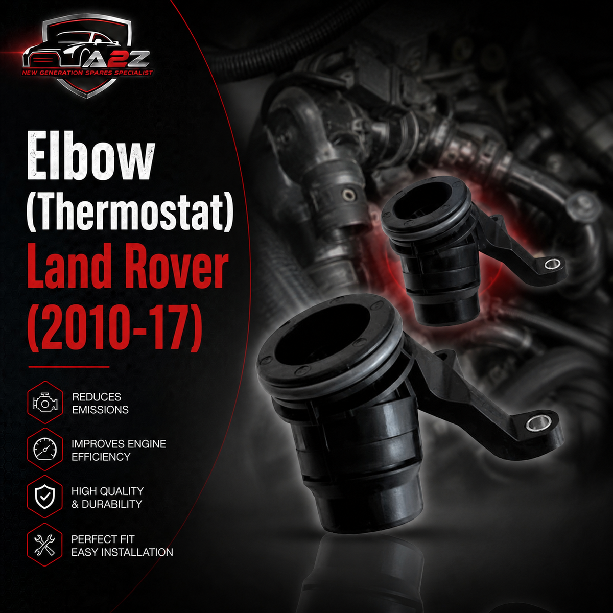 Elbow (Thermostat)  LR013165 Compatible With Land Rover Tag-E-114
