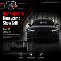 RS7 Full Black Honeycomb Show Grill Compatible With Audi = A7 (2019-24) Tag No.242
