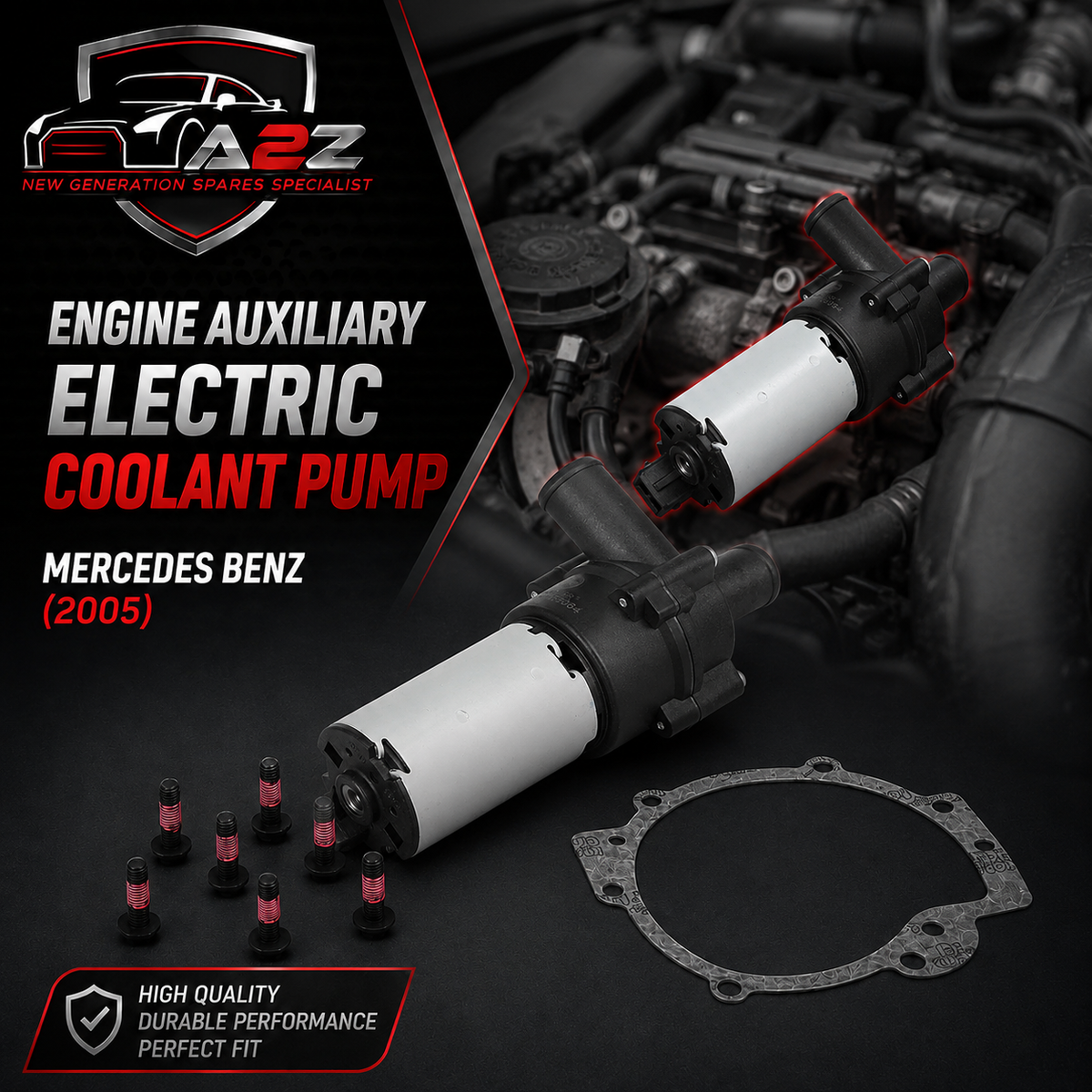 Engine Auxiliary Electric Coolant Pump 0392020044 0018356064 A0018356064 Compatible With Mercedes Benz M Class ML320 ML350 ML400