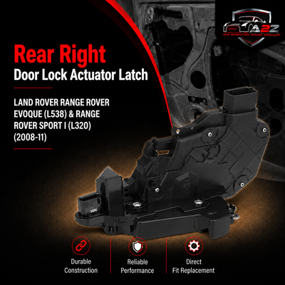 Rear Right Door Lock Actuator Latch LR091345 Compatible With LAND ROVER RANGE ROVER EVOQUE (L538) & RANGE ROVER SPORT I (L320) (2008-11)