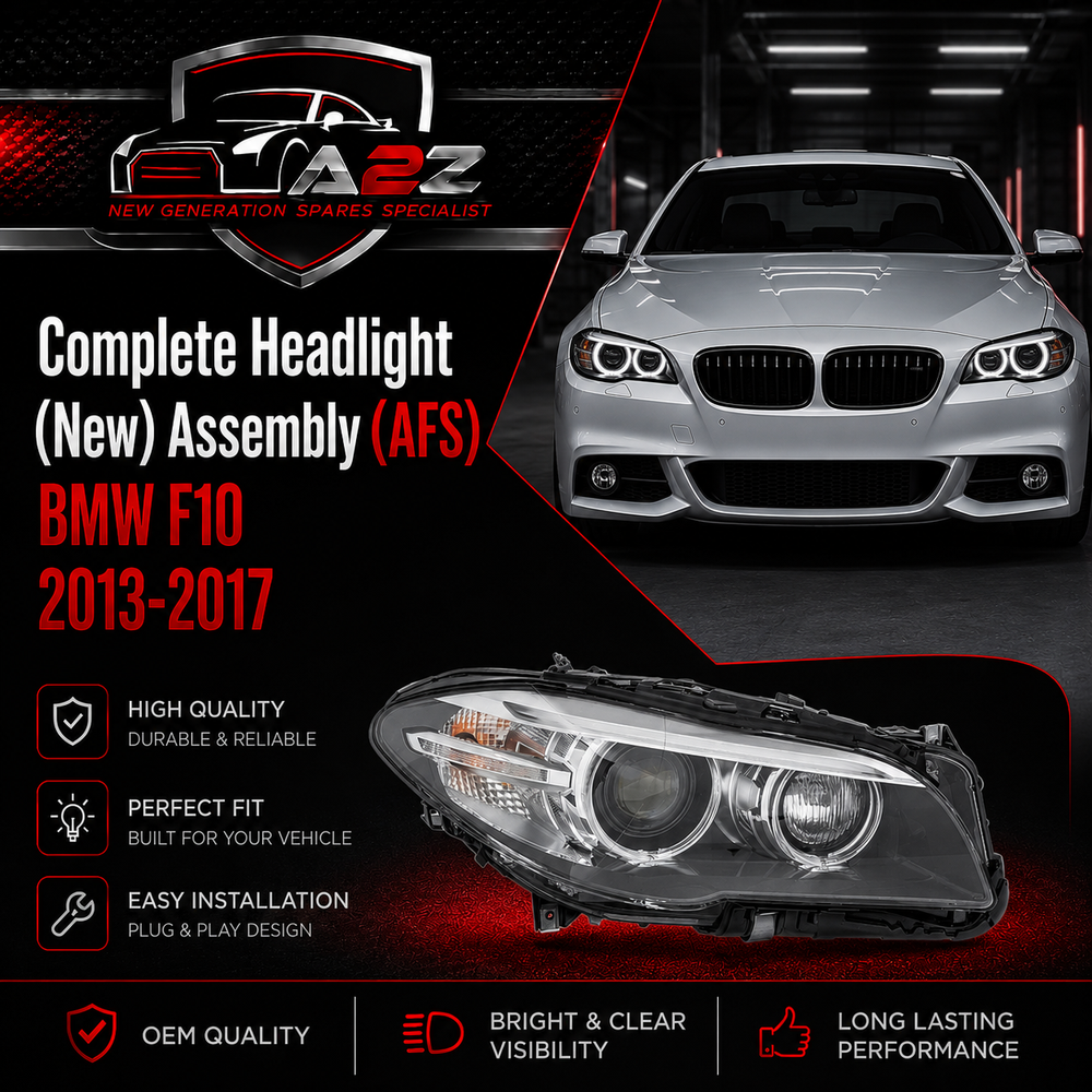 Complete Headlight (New) Assembly (AFS) Left 63117343907 & Right 63117343908 Compatible With BMW F10 2013-2017