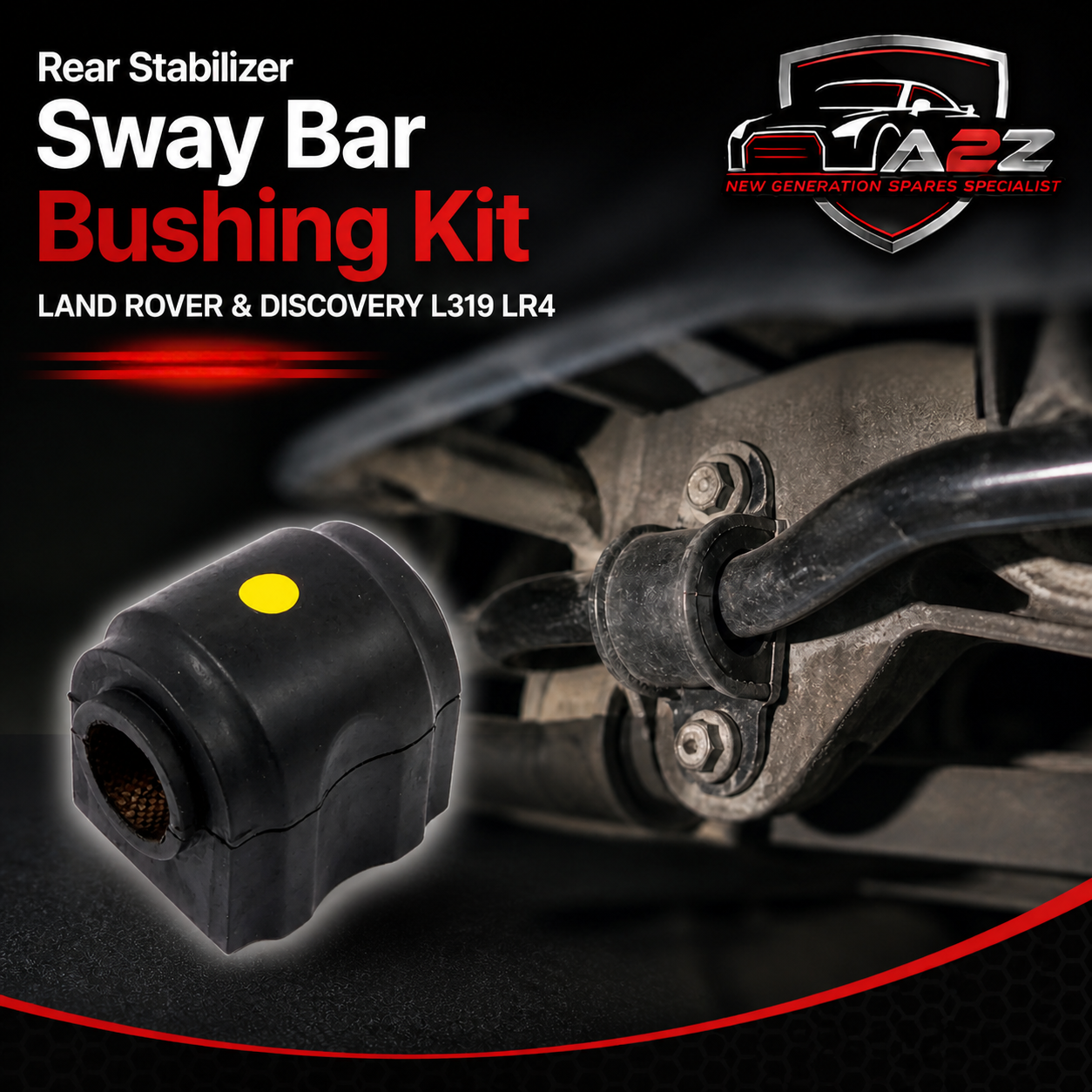 Rear Stabilizer Sway Bar Bushing Kit LR015336 Compatible With LAND ROVER & DISCOVERY IV (L319) | LR4