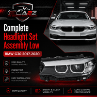 Complete Headlight (Low) Assembly Left 63117458883 & Right 63117458884 Compatible With BMW G30 2017-2020