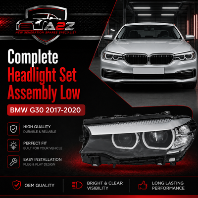 Complete Headlight (Low) Assembly Left 63117458883 & Right 63117458884 Compatible With BMW G30 2017-2020