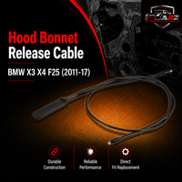 Hood Bonnet Release Cable 51237210735 Compatible With BMW X3 X4 F25 (2011-17)