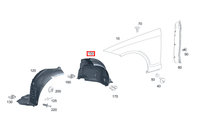 Rear Fender Liner Left 2186900264 Compatible With Mercedes Benz CLS Class W218