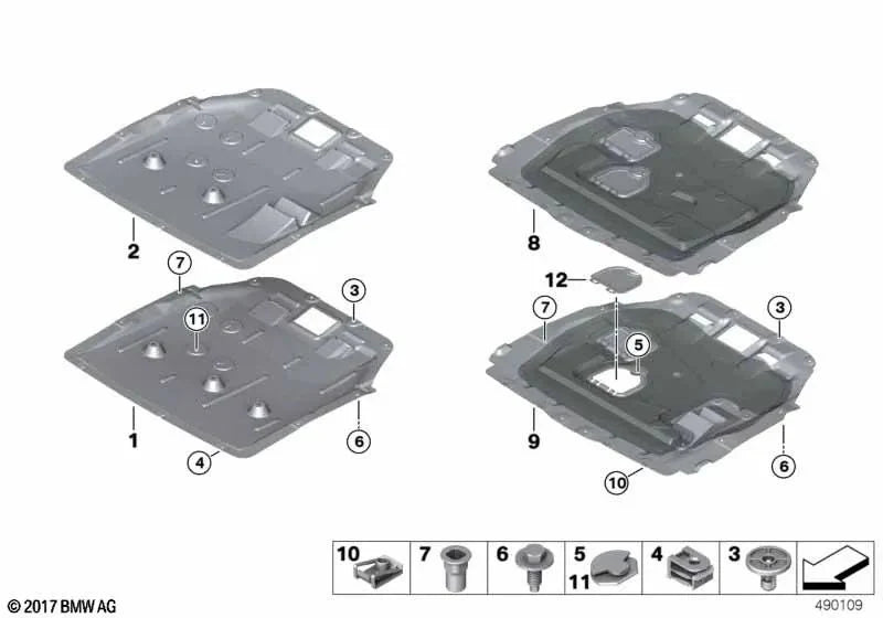 Underhood Shield 51757357972 Compatible With BMW X1 F48 (2015-22)
