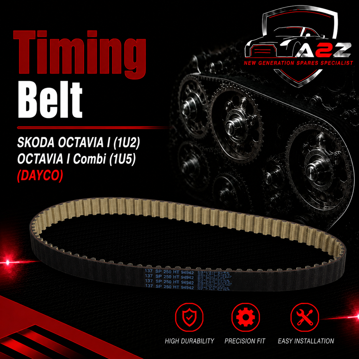 Timing Belt 94942 038109119M Compatible With SKODA OCTAVIA I (1U2) OCTAVIA I Combi (1U5) (DAYCO)