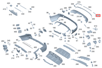Rear Bumper Chrome Left 2538858306 & Right 2538858406 Compatible With Mercedes-Benz GLC-CLASS W253 (2020-2022) Tag No.259