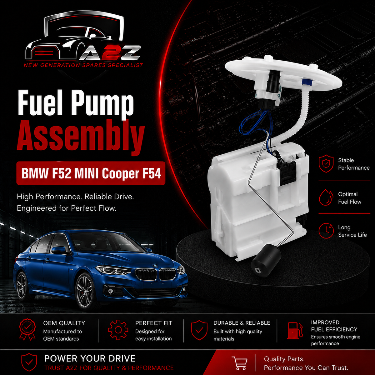 Fuel Pump Assembly 16117300468 16117474990 Compatible With BMW F52 MINI Cooper F54