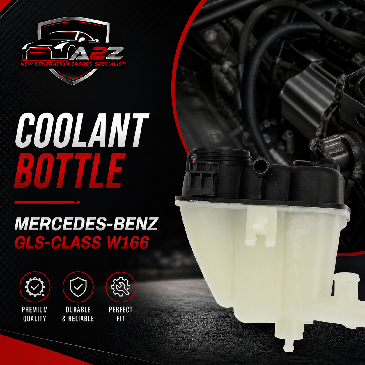 Coolant Bottle 1665000049 A1665000049 Compitable with  MERCEDES-BENZ GLS-CLASS W166 Tag-B-10