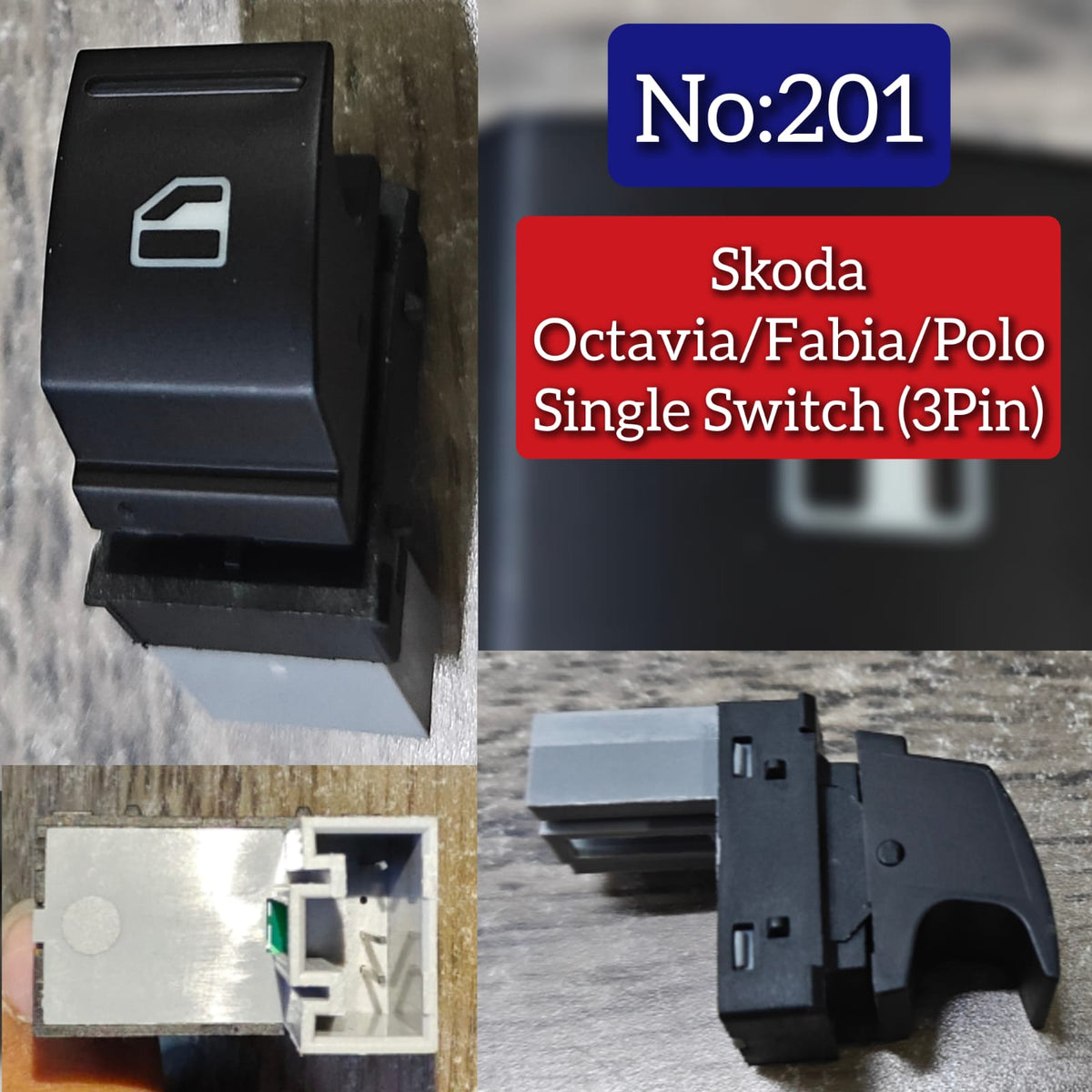 Single Switch (3pin) Compatible With Skoda Octavia/ fabia/ Polo