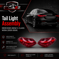 Tail Light Rear Lamp Compatible With MERCEDES BENZ C-CLASS W206 (2020-2024) Tail Light Rear Lamp Left A2069068601 & Right A2069068901 Tag No.112