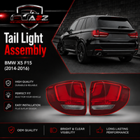 Tail Light Rear Lamp Compatible With BMW  X5 F15 (2014-2016) Tail Light Rear Lamp Left 63217290099 63217470885 & Right 63217290100 63217470886 Tag-TLB-64