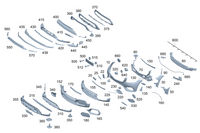 Front Bumper Bracket Left 2538858903 & Right 2538859103 Compatible With Mercedes-Benz GLC-CLASS W253 (2020-2022) Tag No.994