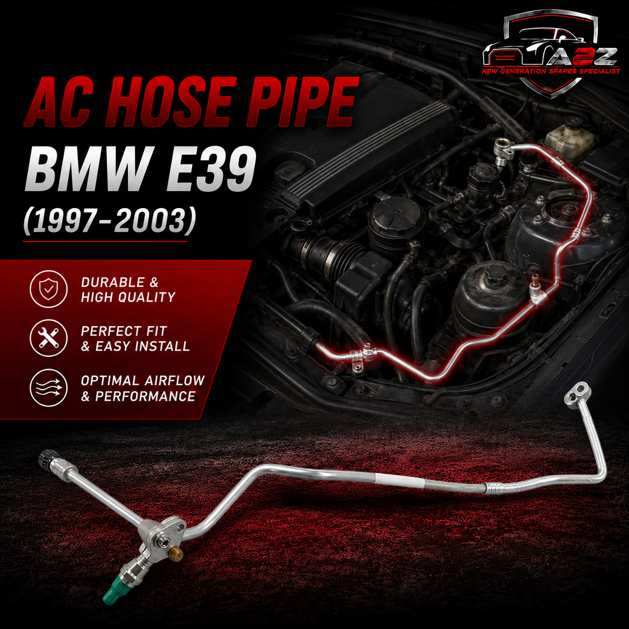 AC Hose Pipe 64538378602 64538375758 64538379720 Compatible With BMW 5 Series E39