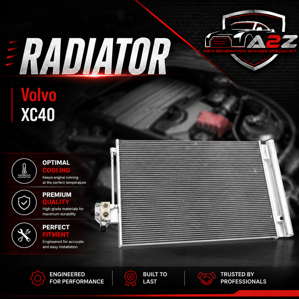 Radiator 32339282 & 31686020 Compatible With Volvo XC40