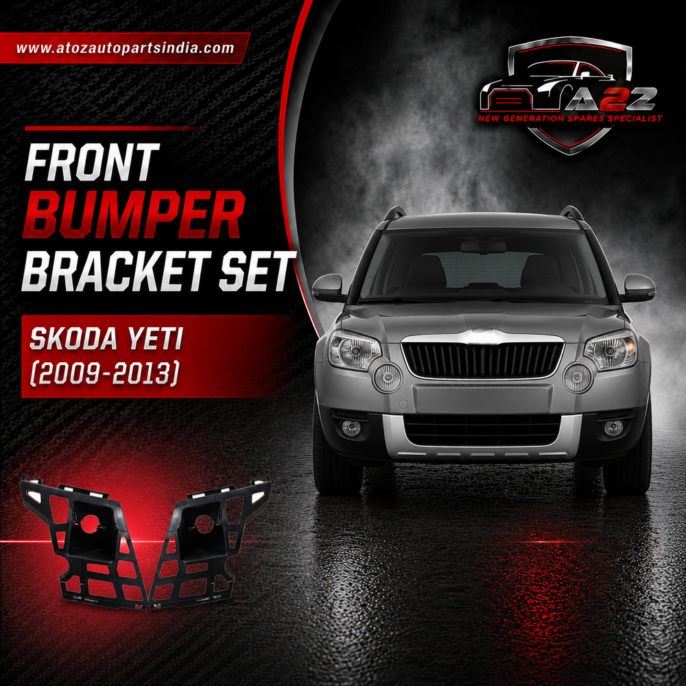 Front Bumper Bracket Set Left 5L0807055 & Right 5L0807056 Compatible With Skoda Yeti (2009-2013) Tag No.381