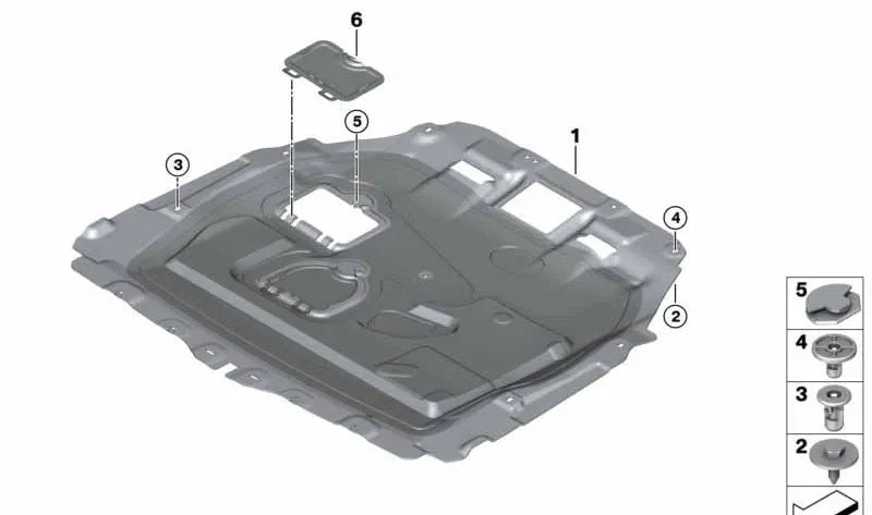 Engine Splash Shield 51757366682 Compatible With BMW For Series 1 2 F52 (2017-25)