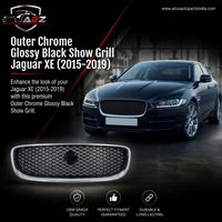 Outer Chrome Glossy Black Show Grill T4N5782 Compatible With Jaguar XE (2015-2019) Tag No.64