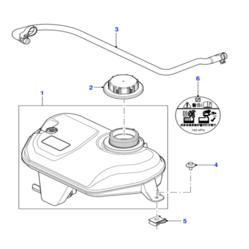 Coolant Bottle C2Z11668 C2C39440 C2D36878 C2Z4255 Compatible With JAGUAR XF I X250 XJ X351 Tag-B-08